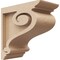 Ekena Millwork 3"W x 6"D x 6"H Classic Scroll Rough Cedar Woodgrain TimberThane Corbel, Primed Tan CORUR03X06X06SCRRCPR - alternate 1